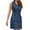 Blue, variant on gakvbuo Jumpsuits For Women Summmer Dressy Wedding Women's Summer Fashion Sleeveless V-neck Knee-High Solid Color Denim Buttons Dress