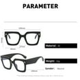thumbnail image 3 of 1PC Glasses Red Adults Unisex Summer Personality Square Retro Wide Leg Multicolor Sunglasses, 3 of 5