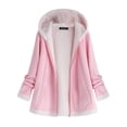 thumbnail image 1 of Abrigo Suelto De Felpa Para Mujer Chaqueta Con Capucha Gruesa De Lana De Manga Larga (Rosa L) Tmvgtek Mujer, 1 of 8
