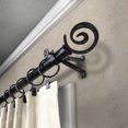 thumbnail image 2 of Traute 13/16" Bay Window curtain rod 20"-36", 38"-72" - Black,(ABay-27-2), 2 of 4