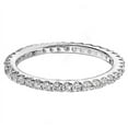 thumbnail image 3 of 925 Sterling Silver Ring 2mm Stackable Eternity Women's Wedding Engagement Accent Band Cz, 3 of 4