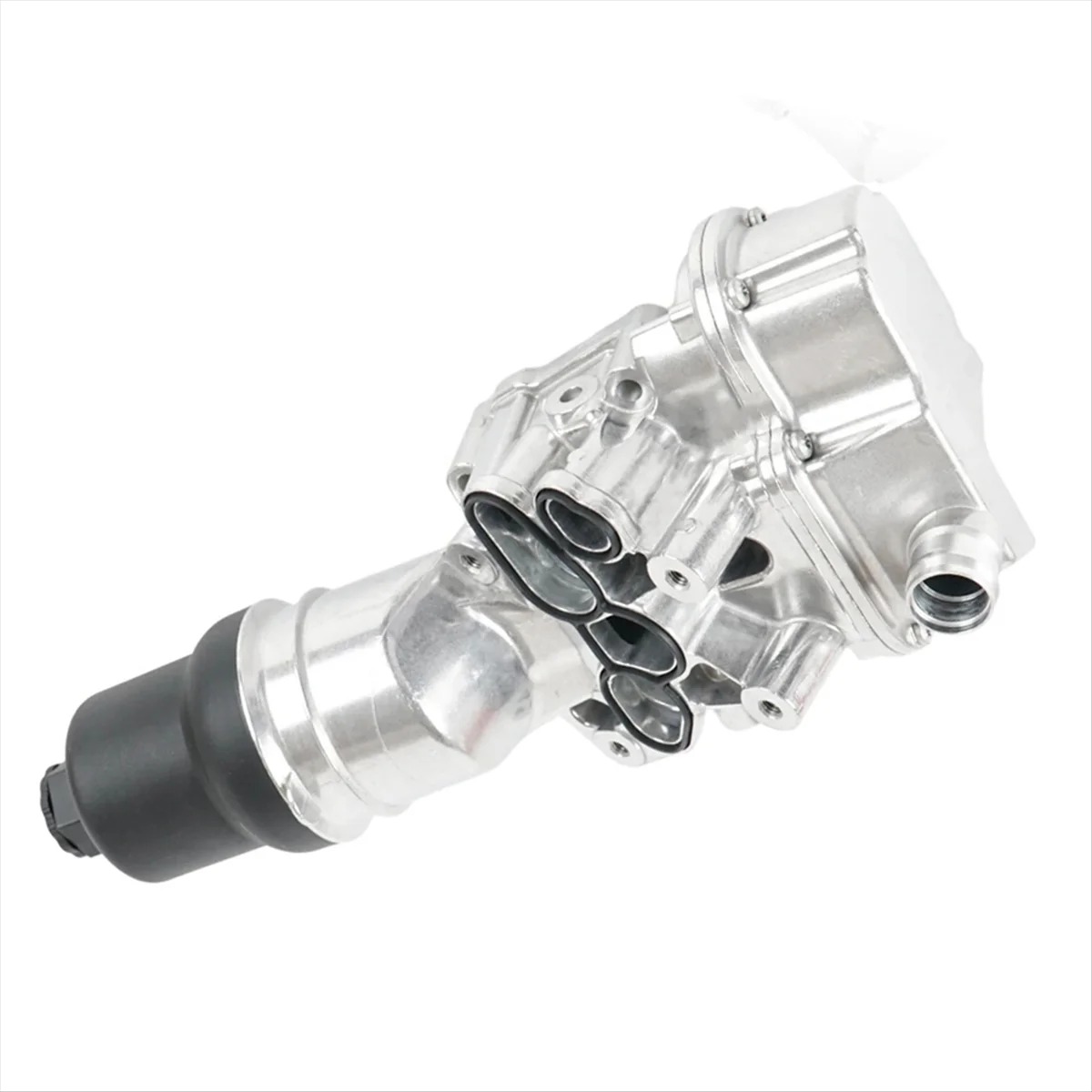Aluminum Engine Oil Cooler Filter Housing Compatible with Audi A3 2006-08 A4 2005-09, Fit for Volkswagen Golf 2012-13 GTI Jetta Passat 2006-08, Replace 06F115397E