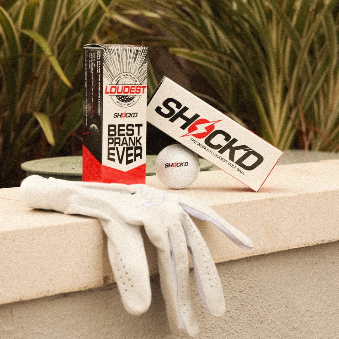SHOCK'D Golf Balls Prank Loud Golf Balls, Red