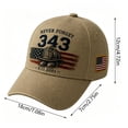 thumbnail image 3 of Never Forget 343 9/11 Commemorative Baseball Cap,9/11 Hat,Adjustable Patriotic 343 Fallen Firefighters Remembrance Baseball Hat For Men Women, 3 of 6