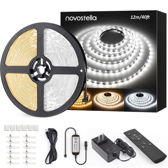 NOVOSTELLA Kit de tira de luces LED blanca sintonizable regulable 3000K-6500K