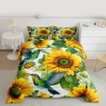 thumbnail image 2 of Homewish Hummingbird Animal Bedding Comforter Set 2pcs for Teens Boys Girls,Floral Sunflower Flower Twin Comforter Sets Microfiber,Green Yellow Breathable Bedding Set,Lightweight Room Decor, 2 of 8