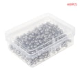 thumbnail image 2 of Milue 400pcs Round Plastic for Head Steel Point Push Pins Map Thumb Tacks Pin Office S, 2 of 13