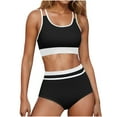 thumbnail image 4 of Women Swim Top with Built in Bra 2 Piece Bathing Suits for Women Trendy Bathing Suits Ladies 2 Piece Swimsuits Swimsuit, 4 of 9