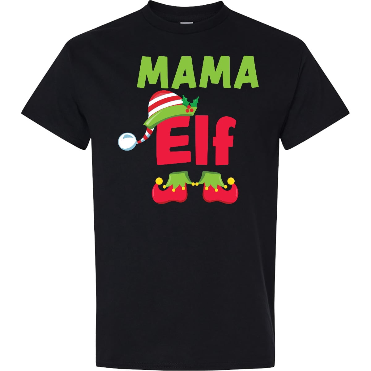 Inktastic Christmas Mama Elf T-Shirt