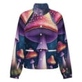 thumbnail image 5 of Jackets for Women Winter Coat Jackets Flannel Stand Collar Jacket(Enchanted Forest Mushrooms,Size:S-4XL), 5 of 7