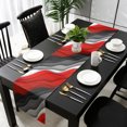 thumbnail image 3 of Red Black Ombre Table Runner 120 Inches Long, Modern Geometric Abstract Aesthetics Cream Kitchen Coffee Dining Table Decoration for Home Party Birthday Wedding Home Decor 13x120 Inches, 3 of 8