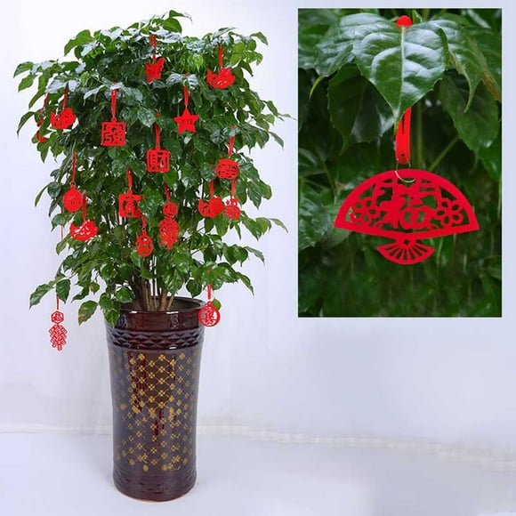 New Year Decoration Set Spring Festival Chinese Knot Decoration Fortune New Year Family Restaurant Family Car Tree Spring Festival Decoration