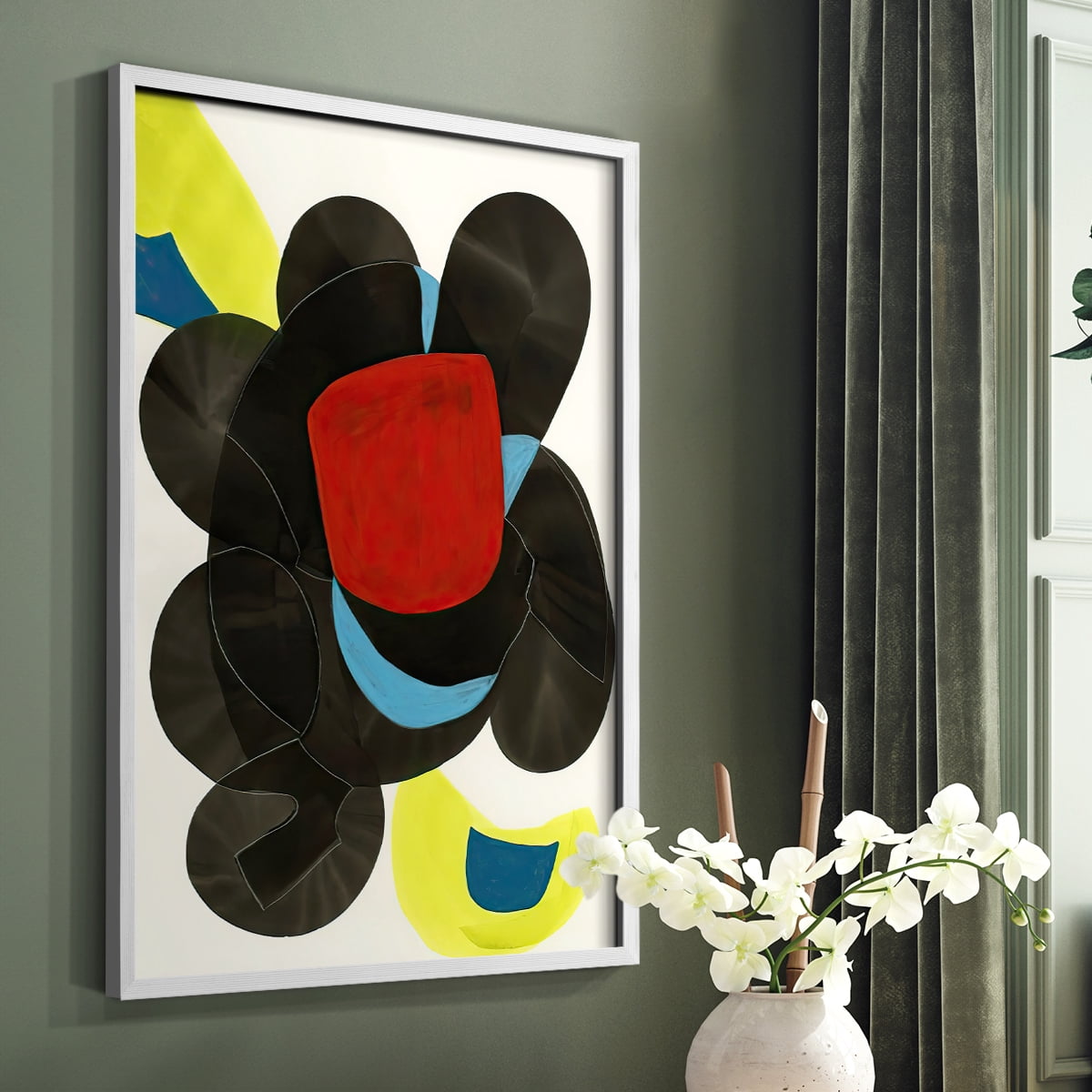 Barcelona II in Paper Solid Wood 11 x 14 Framed Print