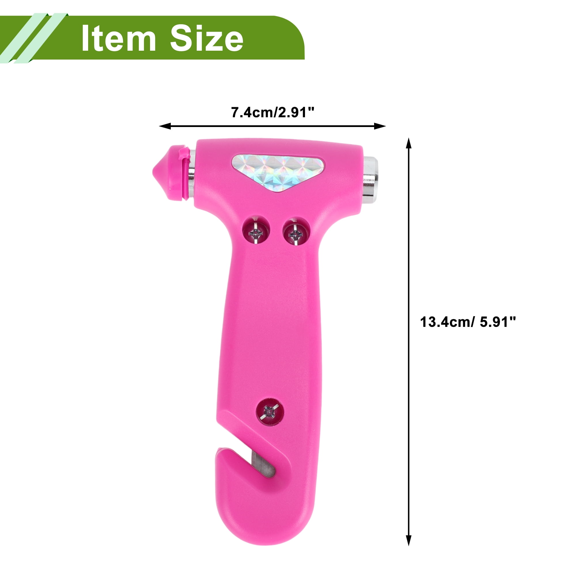 Unique Bargains Universal Car Safety Hammer Escape Tool Black Red