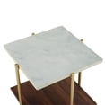 thumbnail image 3 of Pemberly Row Table d'Appoint Carrée de 20 Po en Faux Marbre et Or, 3 of 4