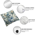 thumbnail image 4 of JRXY Chinoiserie Pillow Covers Blue Birds Flowers Decorative Throw Pillow Case Blue and White Square Cushion Cover for Bedroom Sofa Living Room Couch Chair Office,2 pcs White, 4 of 6