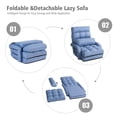 thumbnail image 6 of Costway Cotton Sofa Massage Recliner with 5 Adjustable Backrest in Blue, 6 of 9