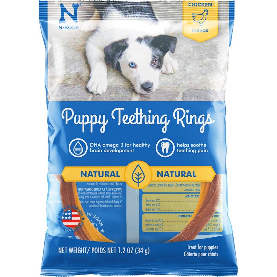 NBone Puppy Teething Ring Chicken Flavor [Dog, Treats Packaged