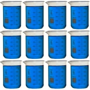 200ml Beaker, Low Form Griffin, Borosilicate 3.3 Glass, Double-Scale Graduations, Karter Scientific 247H3 (Pack 12)