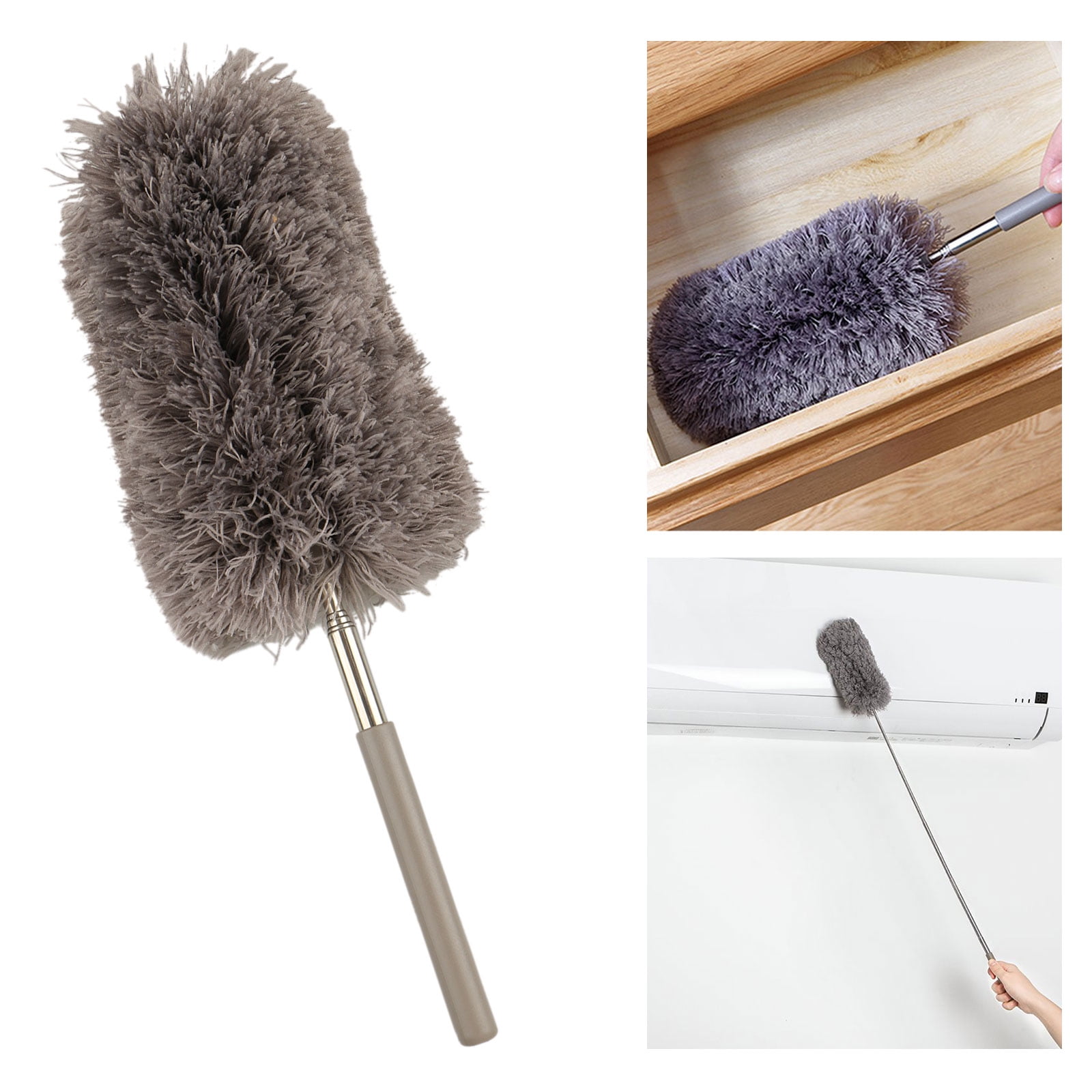 Adjustable Feather Duster Extendable Microfibre Dusting Brush Long Handle Sweeper Retractable