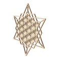 thumbnail image 1 of Escultura de pared de madera tallada geometría sacra rebanada de madera C 305 cm, 1 of 4