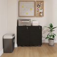 thumbnail image 4 of 3 Drawers Wooden Locking File Cabinet with Storage Removable File Cabinet for Home Office,Under Desk Filing Cabinets(Black), 4 of 7