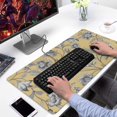 thumbnail image 2 of Long Mouse Pads for Desk,Pioneer Flower Floral Print Pattern Desk Mats on Top Of Desks, Desk Mouse Pad Extra Large with 3mm Non-Slip Base and Stitched Edge for Gaming,Office,Work,Home 31.5"x15.7", 2 of 6