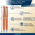 thumbnail image 6 of Clara Ball Pen - Orange with Single Gift Box Rosewood, 6 of 9