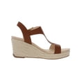 thumbnail image 2 of Kenneth Cole Reaction Womens Card Faux Leather T-Strap Espadrilles, 2 of 3