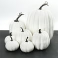 thumbnail image 6 of Decorative Artificial Pumpkins, Versatile Fall Harvest Home  Party Supplies, 7 Pack, 6 of 7