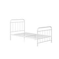 thumbnail image 3 of Woven Paths Brooklyn Iron Metal Platform Bed, Twin, White, 3 of 12