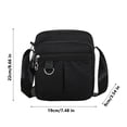 thumbnail image 5 of SHEIGUANNI Lightweight Nylon Cloth Crossbody Bag for Women, Portable Multi Compartment Casual Shoulder Bag, for Travel or Sports-Black, 5 of 5