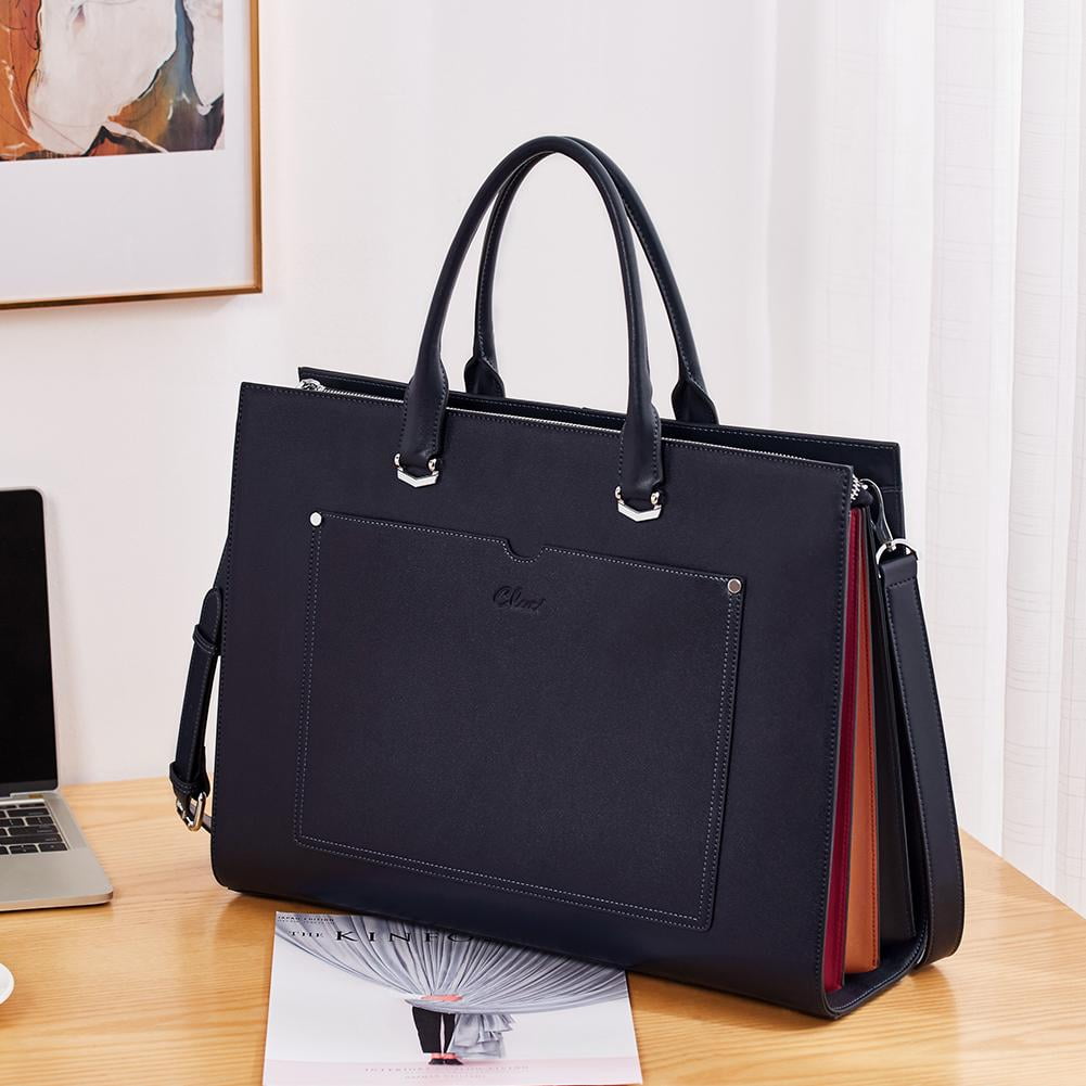 CLUCI Briefcase for Women Leather Slim 15.6 Inch Laptop Business