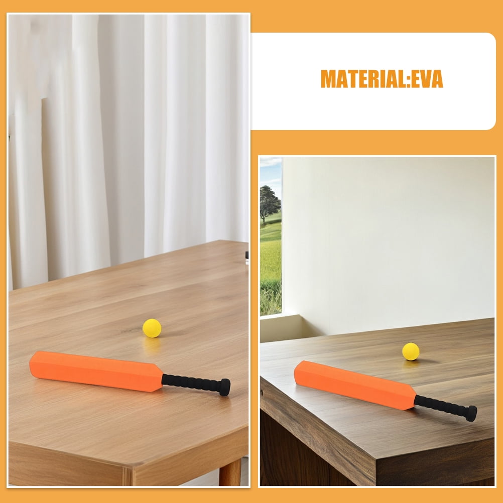 COMPUKAS Beginner Baseball Bat Set, 2 Orange EVA Lightweight Training Bats for Kids and Youth