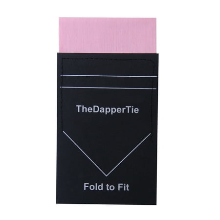 TheDapperTie - Men's Cotton Flat Pre Folded Pocket Square on