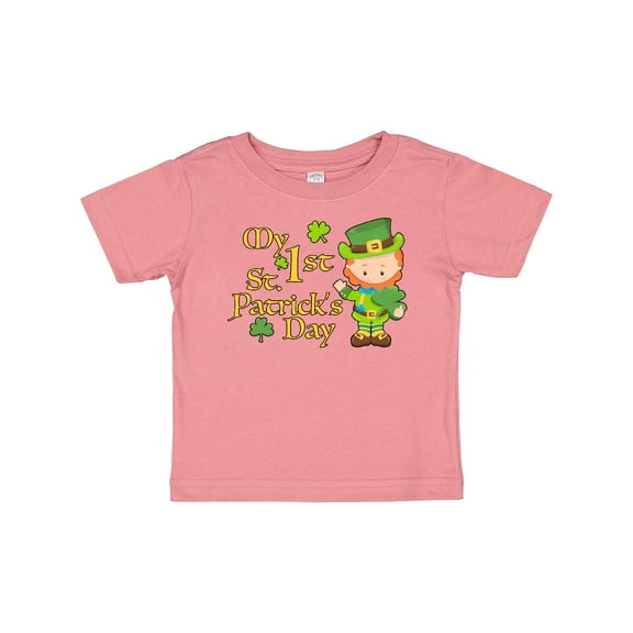 Inktastic My First St. Patricks Day Leprechaun and Shamrocks Boys or Girls Baby T-Shirt