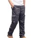 thumbnail image 1 of Pantalones largos de moda para hombre, casuales, de color sólido, con bolsillos y cremallera, cintura elástica, de poliéster., 1 of 3