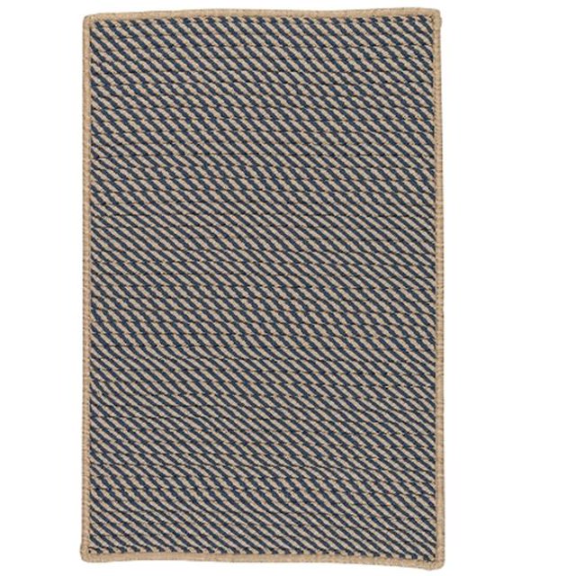 Colonial Mills Rug IM53R036X060S 3 x 5 ft. Point Prim Braided Rug Blue