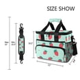 thumbnail image 3 of FORMRS Insulated Cooler Bag 24 Cans Capacity Soft Leakproof Lunch Box with Side Pockets, Green Strawberry, 3 of 7