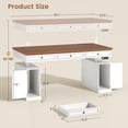 thumbnail image 2 of 55.1" Farmhouse Electric Standing Desk with 3 Drawers and Storage Cabinet, Height Adjustable Executive Desk for Home Office, 2 of 7