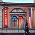thumbnail image 6 of 4th of July Decorations, American Flag Porch Sign Hanging Patriotic Banner Door Supplies Outdoor Decor for Fourth of July Independence Day Memorial Day, 12 x 72 Inch (Freedom), 6 of 6