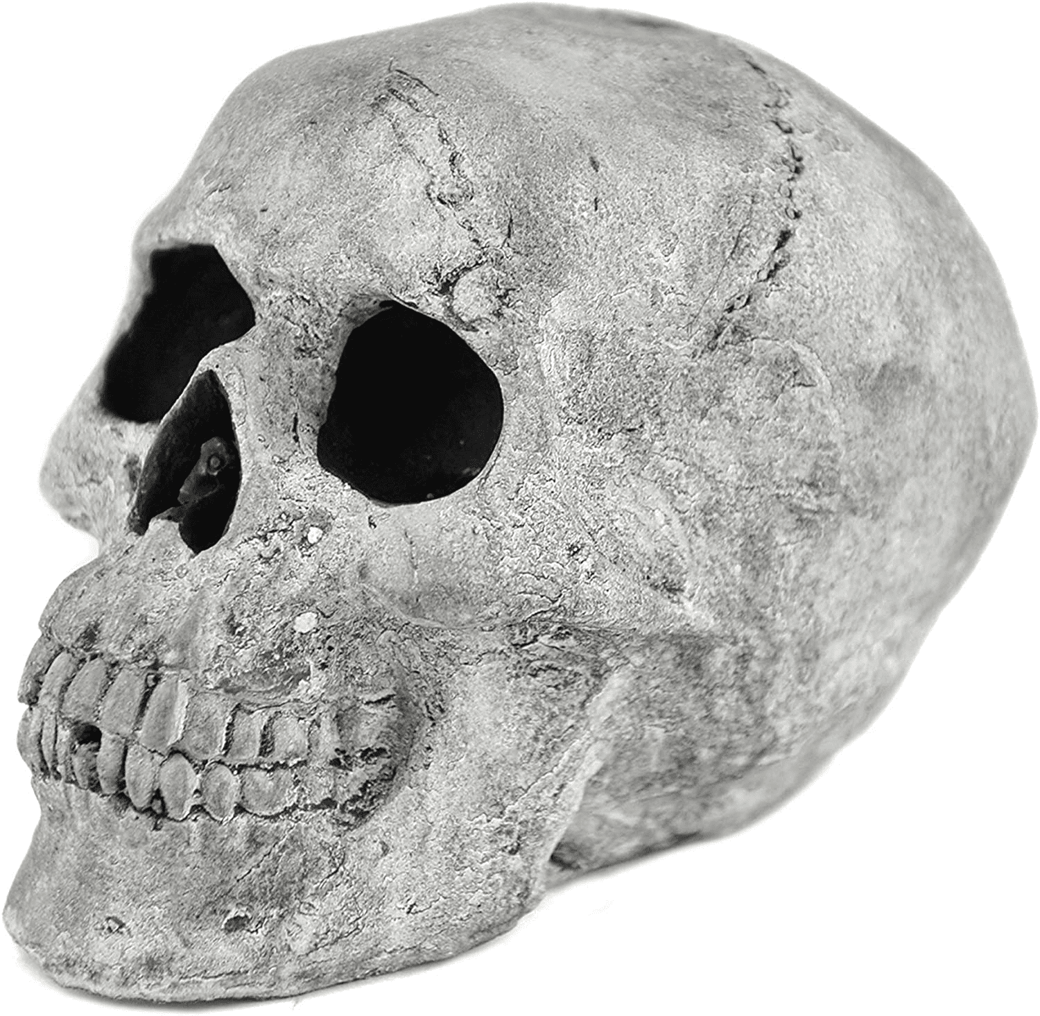 Ceramic Human Skull Fire Log Fireproof Skull logs for fire Pit,Fireplace 1 Halloween Horror Skull Decorations Gas 