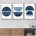 thumbnail image 2 of wall26 Framed Wall Art Print Set Blue Semi Circle Polygon Variety Geometric Shapes Digital Art Modern Art Bohemian Colorful Multicolor for Living Room, Bedroom, Office Natural - 24"x36"x3 W, 2 of 5