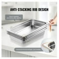 thumbnail image 4 of Hotel Pans Full Size 4 Pack with Lids, Stainless Steel Steam Pan - 0.8mm Thick, 4 Inch Deep, Commercial Kitchen Catering Food Storage, 4 of 9
