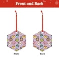thumbnail image 2 of Gaeub Cartoon Donuts Print Christmas Ornaments for Christmas Tree,Christmas Decor,Christmas Decorative Hanging Pendants,Acrylic Christmas Decorations -Hexagon, 2 of 7
