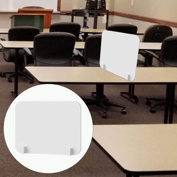 Lot 8 Séparateurs De Bureau Pliables Blancs - Cloisons Confidentialité École Et Bureau