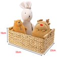 thumbnail image 2 of Wicker Basket Rectangular with Wooden Handles for Shelves,Water Hyacinth Basket Storage,Natural Baskets for Organizing B, 2 of 6