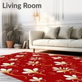 thumbnail image 2 of ODIKA 3'x5' Machine Washable Non-Slip Area Rug, Classic Bloom Exquisite Artistic Treasure High Traffic Rug, Red, 611026, 2 of 7