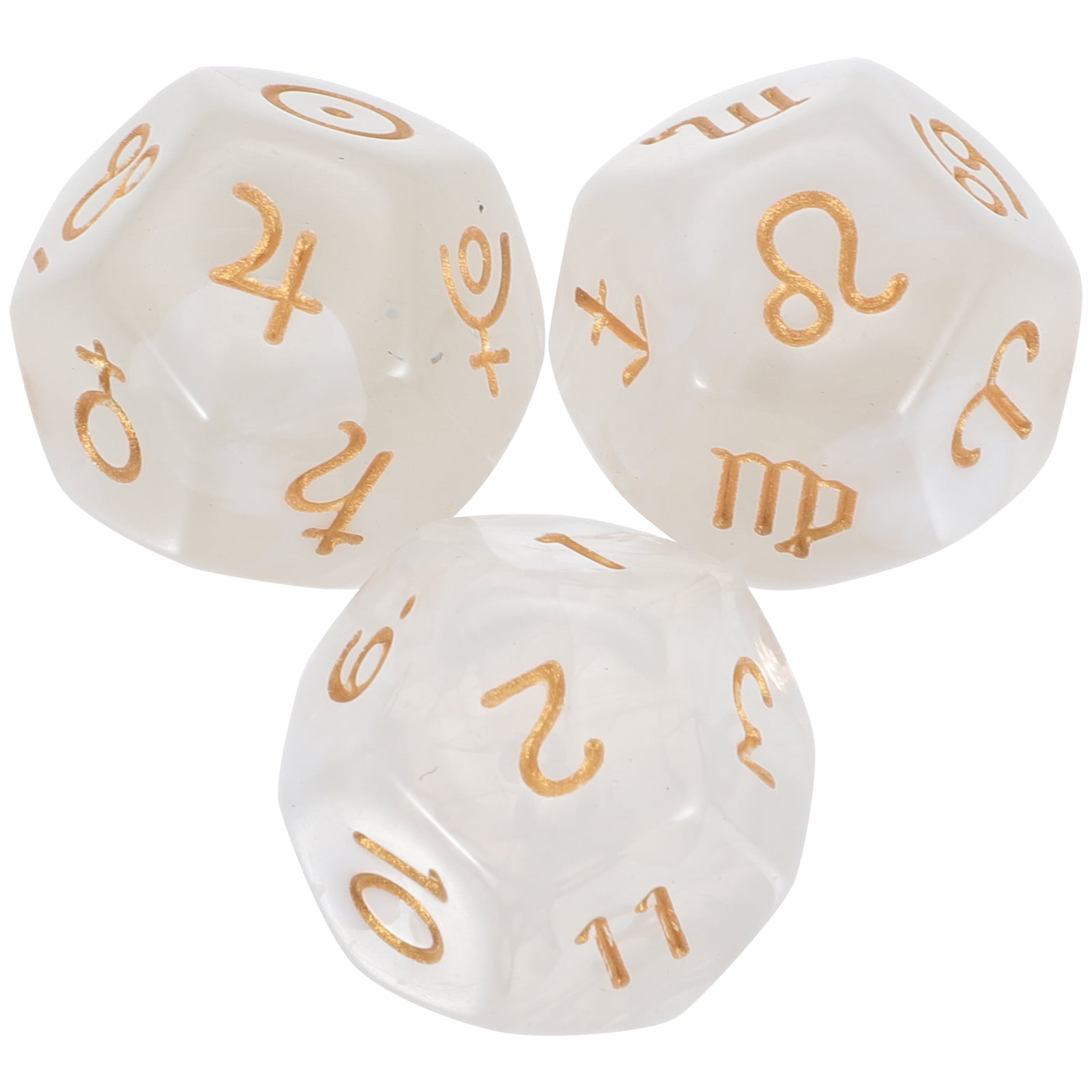 3 pcs Polyhedral Dice Table Game Dice 12 Sides Dice Tabletop Dice