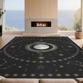 thumbnail image 2 of Design&I 8'x10' Washable Area Rug Witchy Celestial Moon Design With Gothic Mystical Star Border Snake Flowing for King Size Bedroom, Under Bed, Sleek Flatweave Pet Friendly, 2 of 7